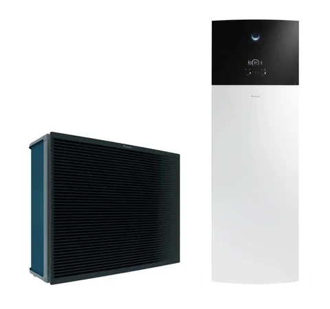 Pompa de caldura 18 kW, pentru incalzire, racire si apa calda menajera unitate interioara, Daikin, Altherma 3 H HT ETVX16S23D9W, cu rezervor de 230 L si incalzitor electric rezerva de 9 kW + unitatea exterioara Daikin Altherma, 3 H HT EPRA18DW17, tri