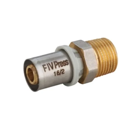 Racord presare drept 16 x 1/2", filet exterior, FIV