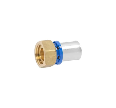 Racord semi-olandez mixt presare 16 x 1/2", filet interior, APE RACCORDERIE, alama, pentru tevi multistrat