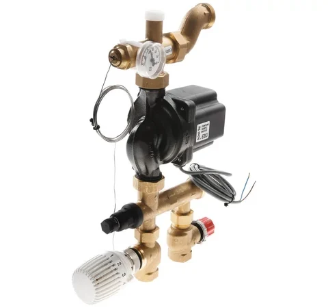 Grup amestec si pompare, cu pompa electronica, 20 - 55 °C, cu cap termostatic, 77450000, SLQ, TECEfloor